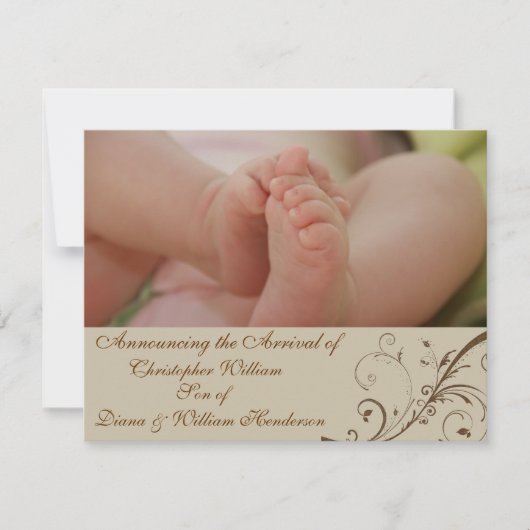 ベビーエレガントの発表 案内状 (正面)