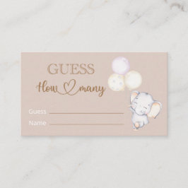 ベビーエレガントの赤ん坊のシャワーはいくつかを推測 エンクロージャーカード