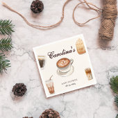 ベビーエレガントはコーヒーの赤ちゃんシャワーを醸造している スタンダードカクテルナプキン