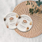 ベビーエレガントはコーヒーの赤ちゃんシャワーを醸造している ペーパープレート