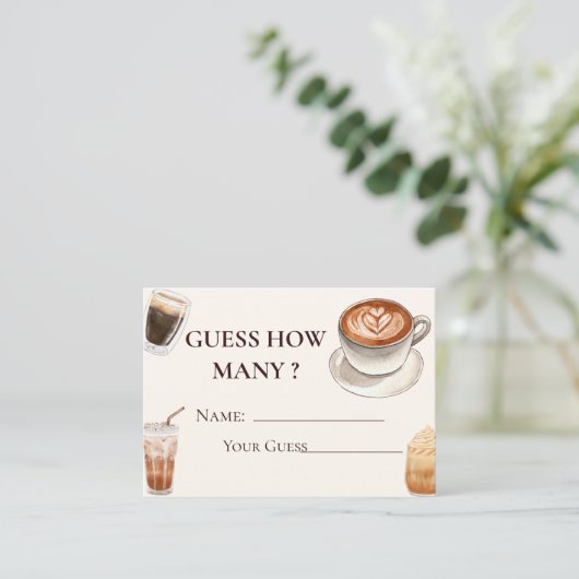 ベビーエレガントはコーヒーを醸造している推測いくつ エンクロージャーカード (スタンド正面)