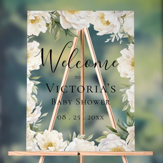 ベビーエレガントイン開花フローラベビーショウェ アクリルサイン (ニュートラル)