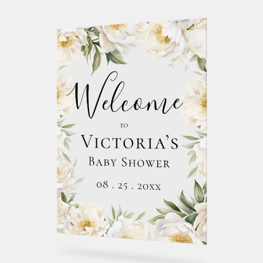 ベビーエレガントイン開花フローラベビーショウェ アクリルサイン (傾斜)