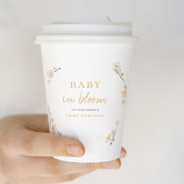 ベビーエレガントイン開花ワイルドフラワーベビーシャワー 紙コップ