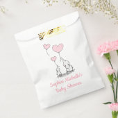 ベビーエレガントガールピンクハートバルーン&ゾウ フェイバーバッグ (封をした状態)