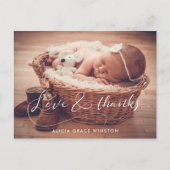 ベビーエレガントシャワーの台本を感謝してい作成 ポストカード (正面)