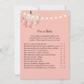 ベビーエレガントシャワーゲームの上または下のカボチャ 招待状 (正面)