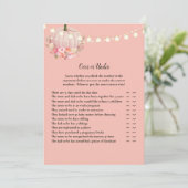 ベビーエレガントシャワーゲームの上または下のカボチャ 招待状 (スタンド正面)