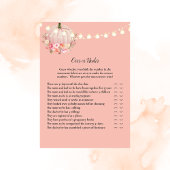 ベビーエレガントシャワーゲームの上または下のカボチャ 招待状