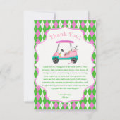 ベビーエレガントシャワー対応ゴルフカート サンキューカード (正面)