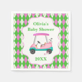 ベビーエレガントシャワー対応ゴルフカート スタンダードカクテルナプキン (正面)