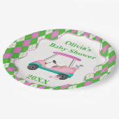 ベビーエレガントシャワー対応ゴルフカート ペーパープレート (アングル)