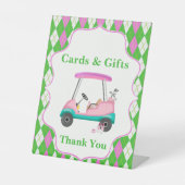 ベビーエレガントシャワー対応ゴルフカート 台座サイン (正面)