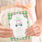 ベビーエレガントシャワー対応ゴルフカート 招待状