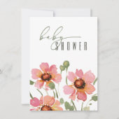 ベビーエレガントシャワー招待状テンプレート (正面)