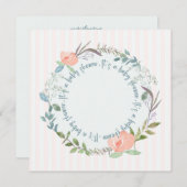 ベビーエレガントシャワー招待状テンプレート (正面/裏面)