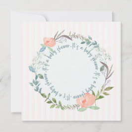 ベビーエレガントシャワー招待状テンプレート