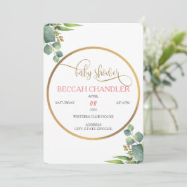 ベビーエレガントシャワー招待状 招待状