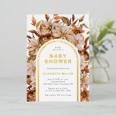 ベビーエレガントシャワー箔招待状 箔招待状 (立ち正面)