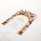 ベビーエレガントシャワー箔招待状 箔招待状 (回転した状態)