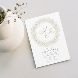 ベビーエレガントズブレスリースブライダルシャワー 招待状