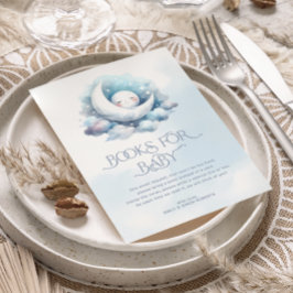 ベビーエレガントタイポグラフィ三日月の本 サンキューカード