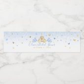 ベビーエレガントブルーと金ゴールドプリンセス車 ペットボトルラベル (シングルラベル)