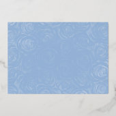 ベビーエレガントブルーキンセアニェラプリンセスフォトフォイル 箔招待状 (裏面)