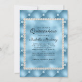 ベビーエレガントブルーキンチェニェラ写真パールジュエル 招待状 (正面)