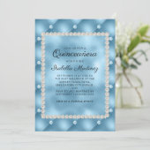 ベビーエレガントブルーキンチェニェラ写真パールジュエル 招待状 (スタンド正面)