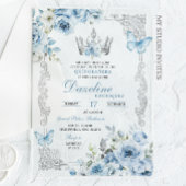 ベビーエレガントブルークラウンキンセアニェラ アクリル招待状