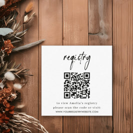 ベビーエレガントミニマルシャワー登録 エンクロージャーカード