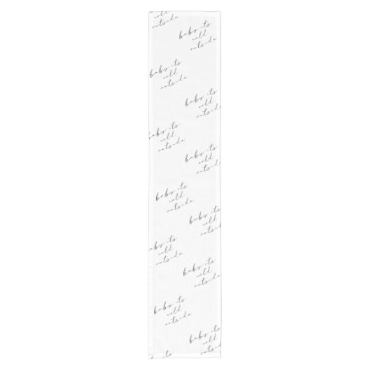 ベビーエレガント冬のシャワーライン外は寒い ショートテーブルランナー (正面)