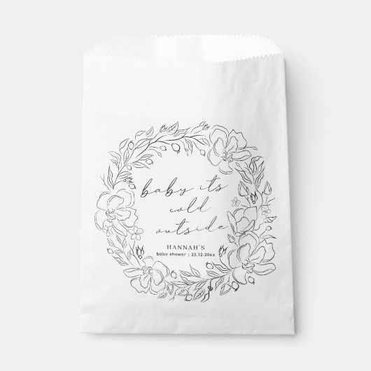 ベビーエレガント冬のシャワーライン外は寒い フェイバーバッグ (正面)