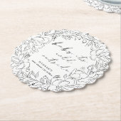 ベビーエレガント冬のシャワーライン外は寒い ペーパーコースター (アングル)