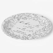 ベビーエレガント冬のシャワーライン外は寒い ペーパープレート (アングル)