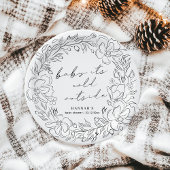 ベビーエレガント冬のシャワーライン外は寒い ペーパープレート