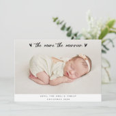 ベビーエレガント初めてのクリスマスの誕生発表 シーズンカード (スタンド正面)