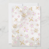 ベビーエレガント外の女の子の赤ちゃんシャワーが冷たい 招待状 (裏面)