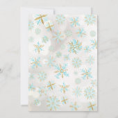 ベビーエレガント外の男の子の赤ちゃんシャワーが寒い 招待状 (裏面)