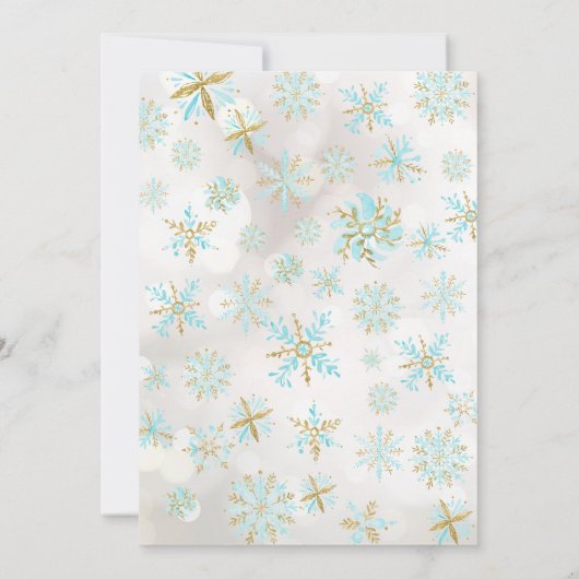 ベビーエレガント外の男の子の赤ちゃんシャワーが寒い 招待状 (裏面)