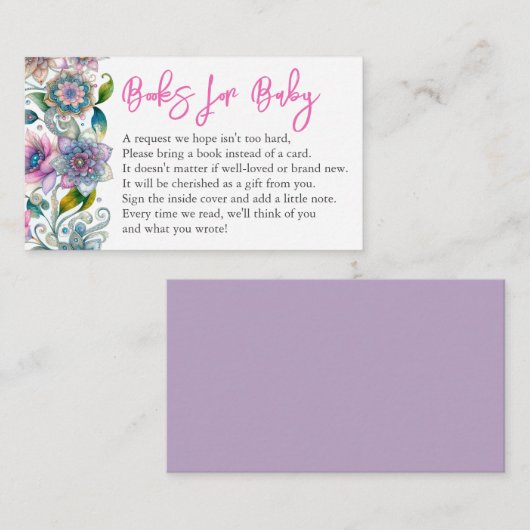 ベビーエレガント招待状外装カード用ブック エンクロージャーカード (正面/裏面)