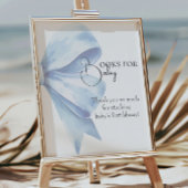 ベビーエレガント用ほこりっぽいブルーボウ赤ちゃんシャワー本 ポスター