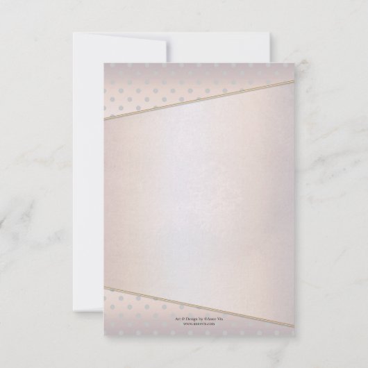 ベビーエレガント誕生写真アナウンスメントカード サンキューカード (裏面)