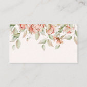 ベビーエレガント開花ピンク赤ちゃんシャワー エンクロージャーカード (裏面)