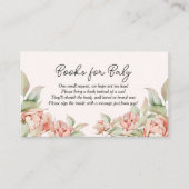 ベビーエレガント開花ピンク赤ちゃんシャワー エンクロージャーカード (正面)