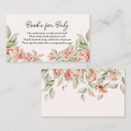 ベビーエレガント開花ピンク赤ちゃんシャワー エンクロージャーカード