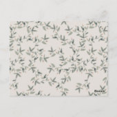 ベビーエレガント鹿フローラクレストエイジ誕生日 ポストカード (裏面)