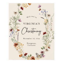 ベビーエレガント《キリスト教》洗礼式や命名式ウェルカムポスター