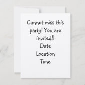 ベビーエレファントとビー招待状カード 招待状 (裏面)